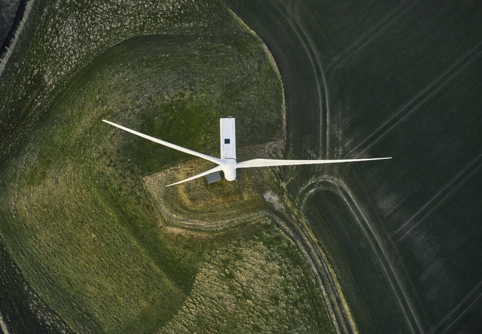 Wind turbine from above